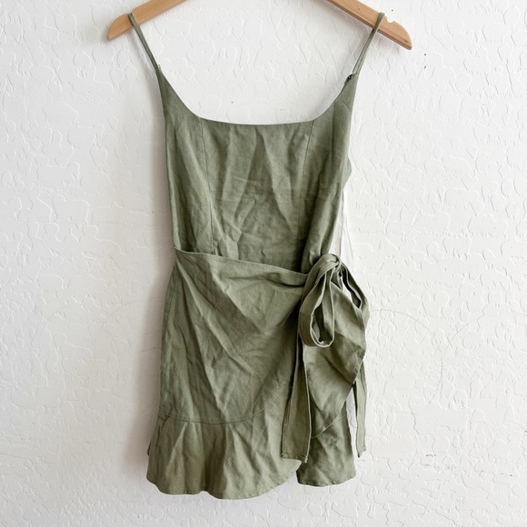 Princess Polly olive green cottage hill mini dress - Picture 2 of 4